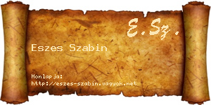 Eszes Szabin névjegykártya